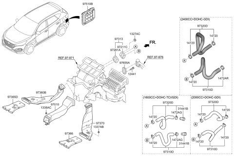 2022 Hyundai Venue  Quick Connector Diagram for 97333A3100