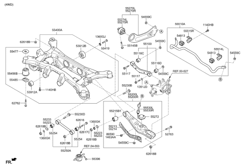 2021 Hyundai Tucson  Bush-Rear Arm Diagram for 55215C5000