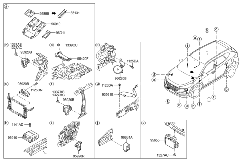 2014 Hyundai Santa Fe Sport Cover-Rear View Inside Mirror Diagram for 851303V300