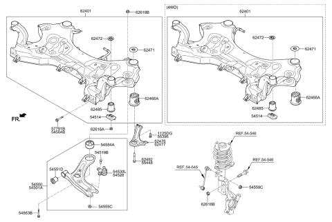 2020 Hyundai Sonata Hybrid Bolt Diagram for 554483Z000