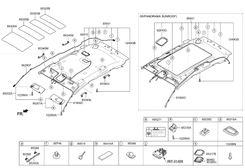 2014 Hyundai Santa Fe Sport Clip-Module Diagram for 853992S000