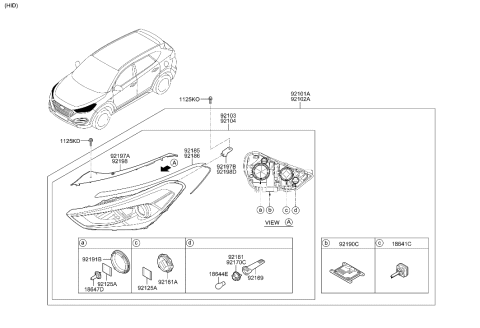 2020 Hyundai Sonata Hybrid  Moisture Absorbent Diagram for 921252W250