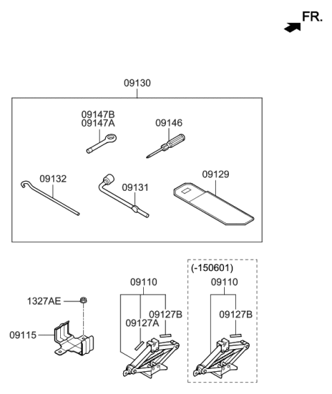 2020 Hyundai Sonata Hybrid  Bracket Assembly-Oil Jack Diagram for 09115D3000