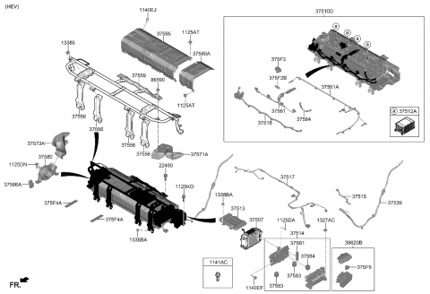 2023 Hyundai Santa Cruz WIRING HARNESS-VOLT & TEMP SEN Diagram for 37562CM000