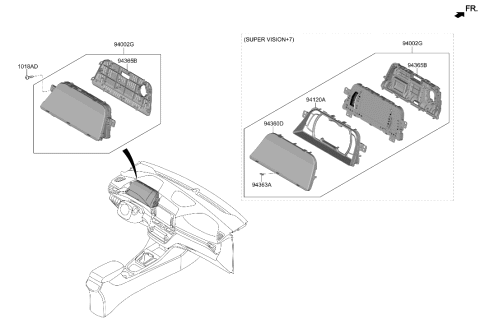 2023 Hyundai Santa Cruz Case-Rear Diagram for 94365G2200