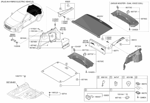 2023 Hyundai Genesis GV70  Bracket-Hinge, LH Diagram for 85936G2000