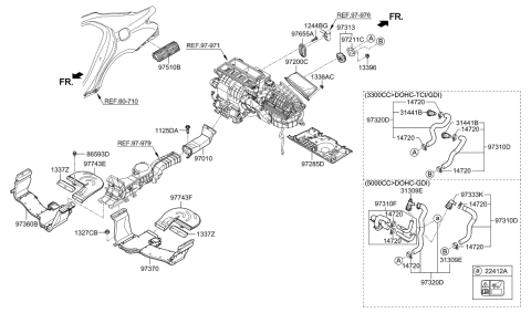 2011 Hyundai Elantra Touring Connector-Quick Diagram for 97333D2000