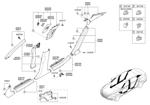2010 Hyundai Elantra Touring  Hook Assembly-Coat Diagram for 85838D2000VCS