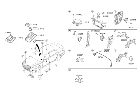 2010 Hyundai Elantra Touring  Module & Sensor Assembly-Rain Diagram for 96000D2010
