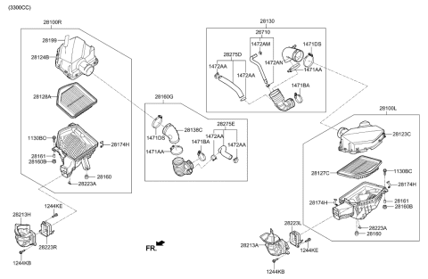 2011 Hyundai Elantra Touring  Hose Assembly-Air Intake Diagram for 28140D2000