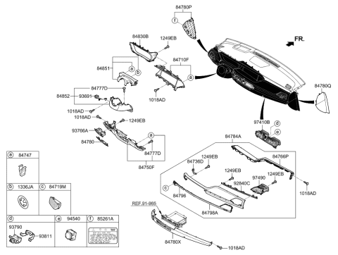 2012 Hyundai Elantra Touring  Steering Column Upper Shroud Diagram for 84850D2100NNB