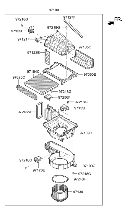 2011 Hyundai Elantra Touring  Case-Intake, RH Diagram for 97121D2000