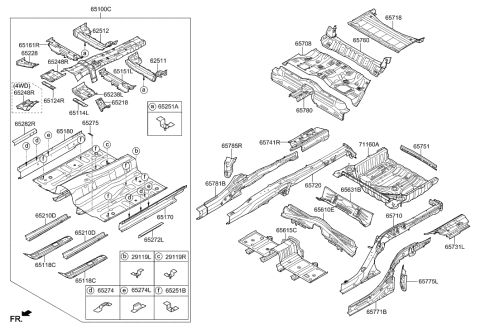 2010 Hyundai Elantra Touring  Crossmember, LH Diagram for 65175D2000