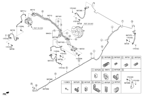 2010 Hyundai Elantra Touring  Hose-Brake Rear, LH Diagram for 58737D2000