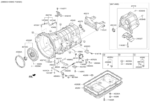 2011 Hyundai Elantra Touring  Insulator-Transmission Diagram for 21832D2350