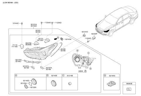 2012 Hyundai Elantra Touring  Dust Cap Assembly-Headlamp Diagram for 92140D2100