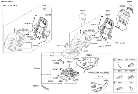 2010 Hyundai Elantra Touring  Unit-ODU(PODS) Diagram for 88952D2500