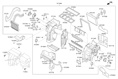 2000 Hyundai Sonata  Hose-Cooling Diagram for 972173V000