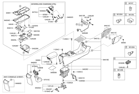 2006 Hyundai Entourage  Holder Diagram for 84624G70004X