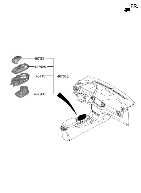 1998 Hyundai Accent  Housing Diagram for 467G8G7000