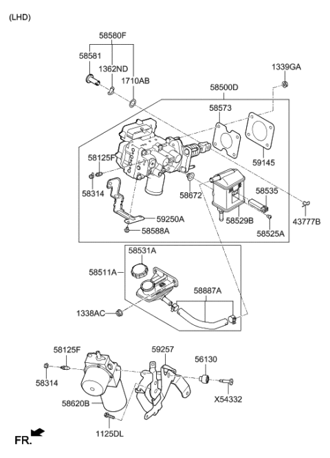 2006 Hyundai Entourage  Nut-Flange Paint Clear Diagram for 1336606003