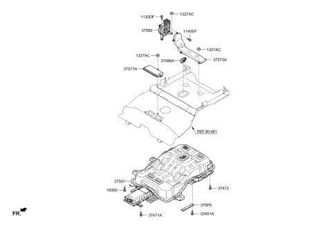 2006 Hyundai Entourage  Duct Assembly-Inlet Diagram for 37571G7000