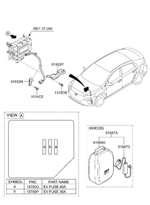 1998 Hyundai Accent  Wiring Assembly-Norm CHGE OUTL CBL Diagram for 91887G7520