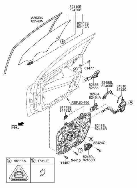 2023 Hyundai Elantra N Bracket-Front Outside Handle Support Diagram for 82485G2000