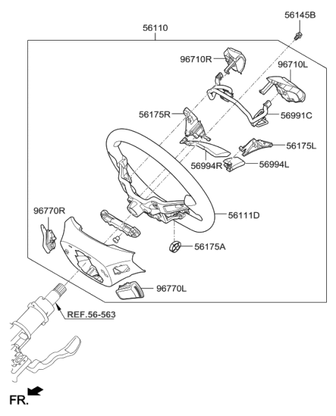 2023 Hyundai Elantra N  Bezel, RH Diagram for 56172G2000WMP