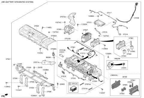 2006 Hyundai Entourage  Call TECHLINE-Battery System A Diagram for 37501G2100