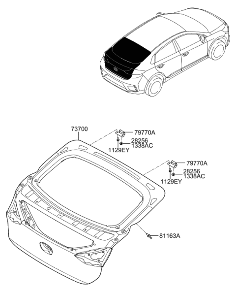 2022 Hyundai Elantra N Nut-Flange Diagram for 0K9A052601