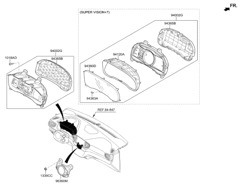2022 Hyundai Elantra N Cover-Cushion Diagram for 94363G2100