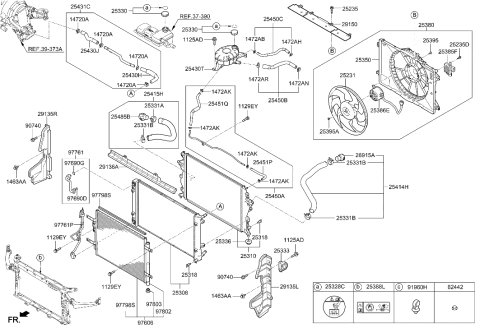 2006 Hyundai Entourage  Hose & Clamp Assembly Diagram for 25450G2000
