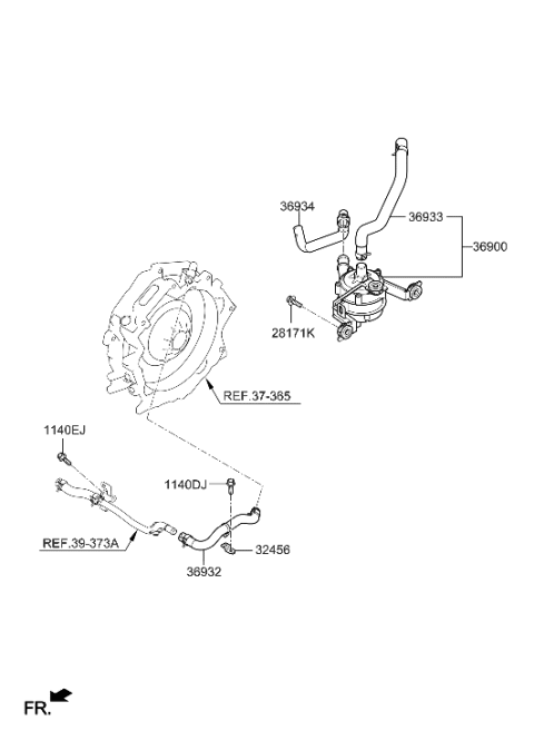 2020 Hyundai Accent  Ewp Assembly Diagram for 369002B000