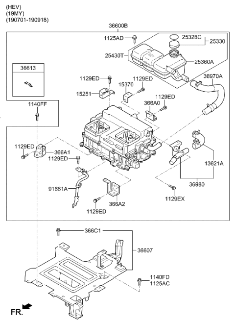 2020 Hyundai Accent  Hose Assembly Diagram for 369202B104