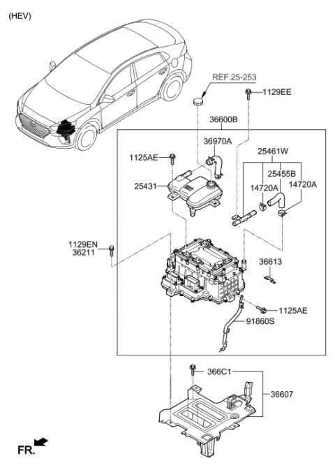2022 Hyundai Elantra N  Hose-Water Diagram for 25450G2610
