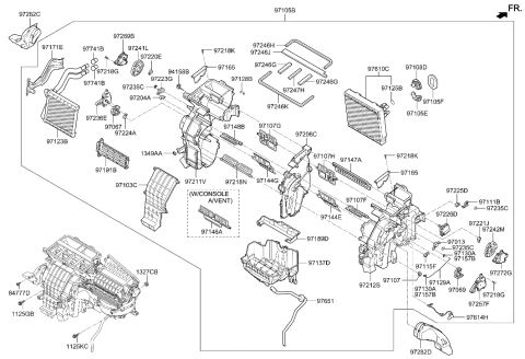 2020 Hyundai Accent  Arm-Temperature Door Diagram for 97222G2010