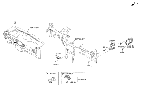 2022 Hyundai Elantra N  Brake Control Module And Receiver Unit Assembly Diagram for 95400G2930