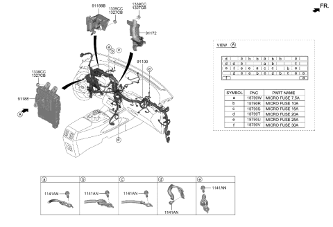 2003 Hyundai Elantra PROTECTOR-WIRING Diagram for 91961N9010