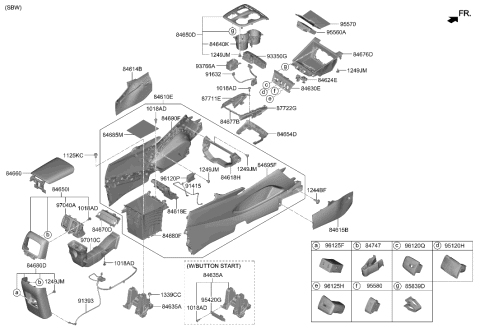 2006 Hyundai Elantra  UNIT ASSY-WIRELESS CHARGING Diagram for 95560N9000