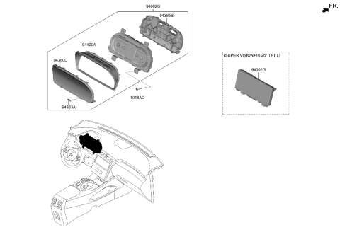 2006 Hyundai Elantra COVER-CUSHION Diagram for 94363N9000