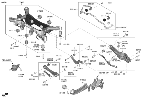 2006 Hyundai Elantra STOPPER-LWR Diagram for 55485L0000