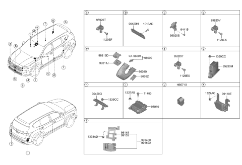 1999 Hyundai Elantra  Antenna Assy-Smartkey Diagram for 95460S1510