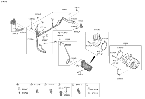 1998 Hyundai Elantra Bolt-Expansion Valve MTG Diagram for 979094H100