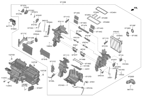 2012 Hyundai Accent  SEAL-DUCT NO.1 Diagram for 97245AA010