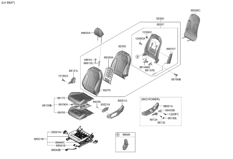 2010 Hyundai Accent Guide Assembly-HEADREST W/O Lever Diagram for 88780L0000NNB
