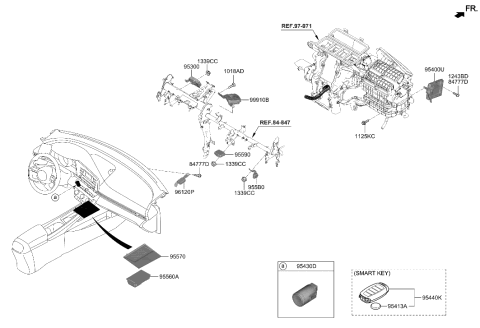 2012 Hyundai Accent  UNIT ASSY-WIRELESS COMMUNICATI Diagram for 955B0AA000