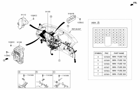2019 Hyundai Ioniq  Protector-Main Wiring Diagram for 91971D3080