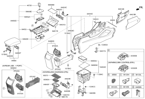 2015 Hyundai Santa Fe Sport  Duct Assembly-Rear A/VENT, NO.2 Diagram for 97020D3200