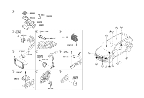 2015 Hyundai Santa Fe Sport  Bracket Diagram for 93882D3000